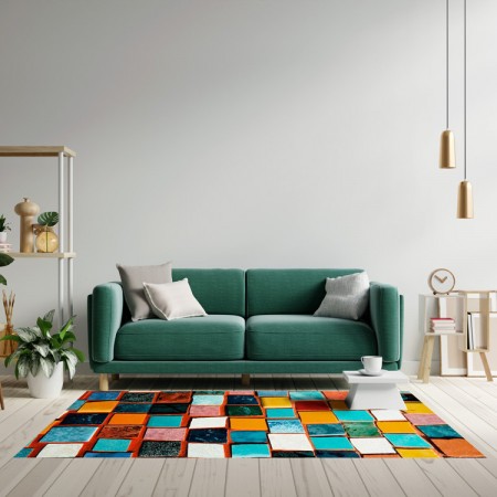 Tapis en vinyle graphique et coloré - Motif Berenice - mazette !