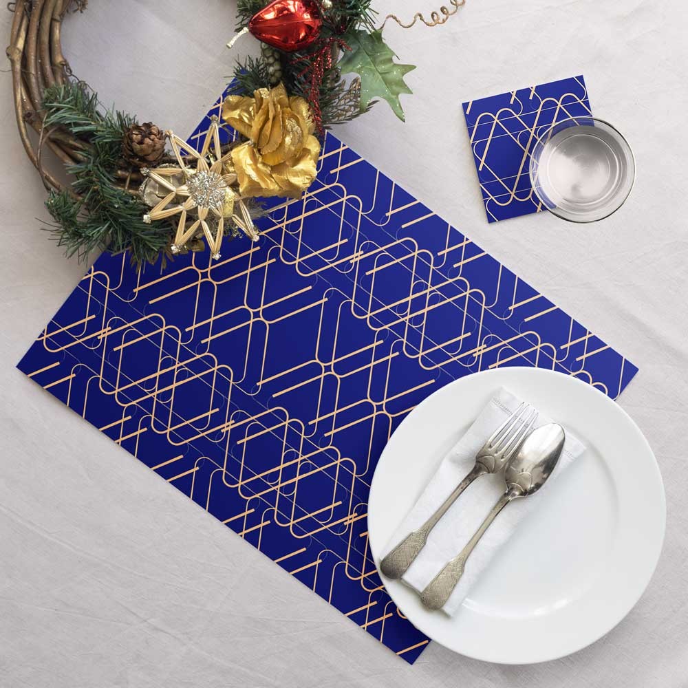 Ensemble sets de table et sous-verres Côme