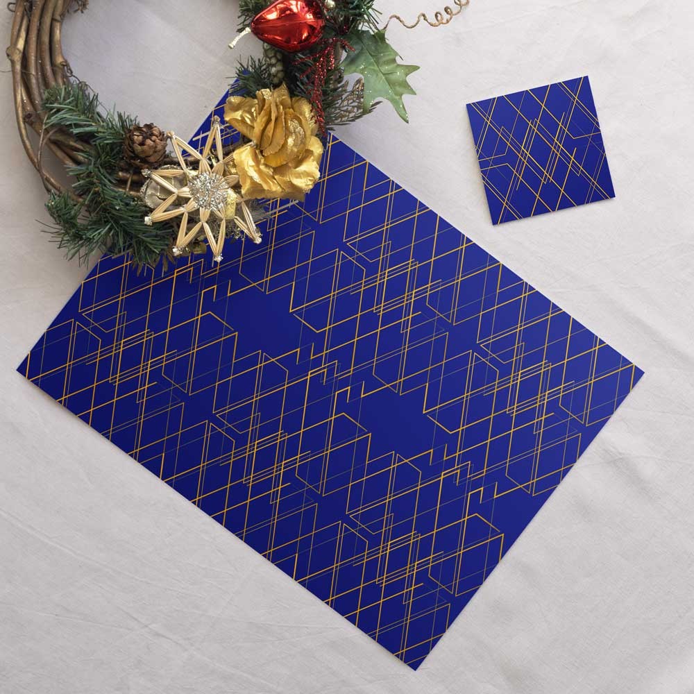 Ensemble sets de table et sous-verres Noémie