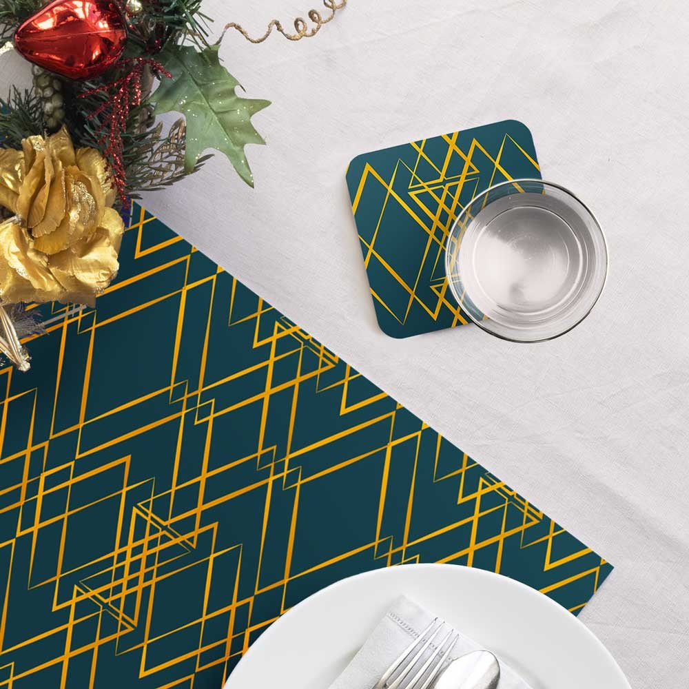 Ensemble sets de table et sous-verres Melina