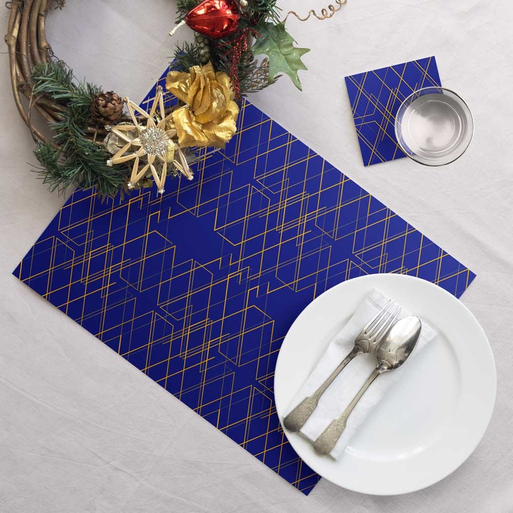 Ensemble sets de table et sous-verres Noémie