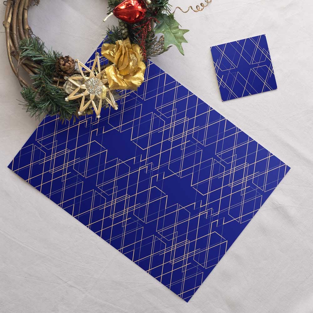 Ensemble sets de table et sous-verres Joséphine
