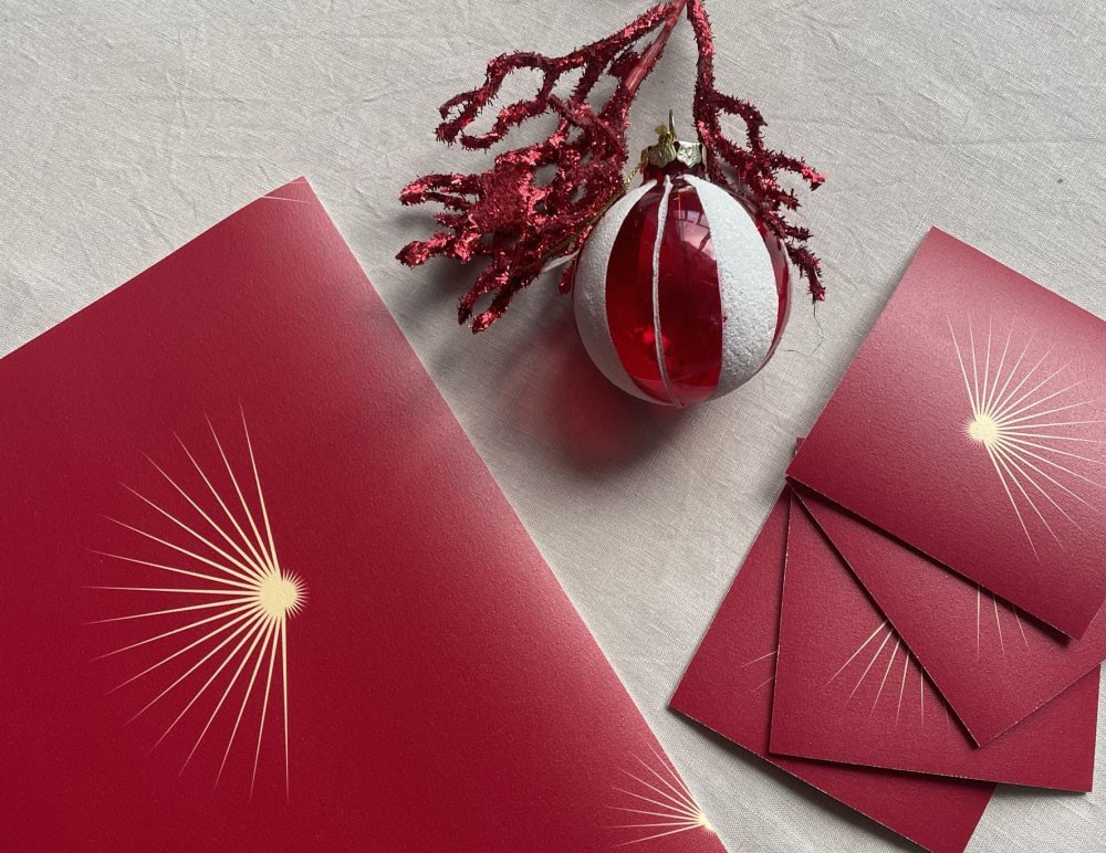 Cadeau de Noël : ensemble de sets de table et sous-verres Garance - mazette !