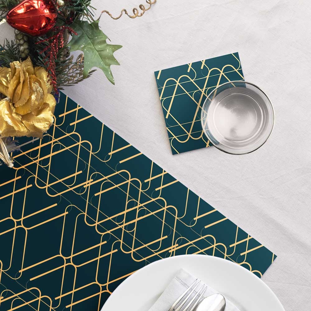 Ensemble sets de table et sous-verres Kaïs