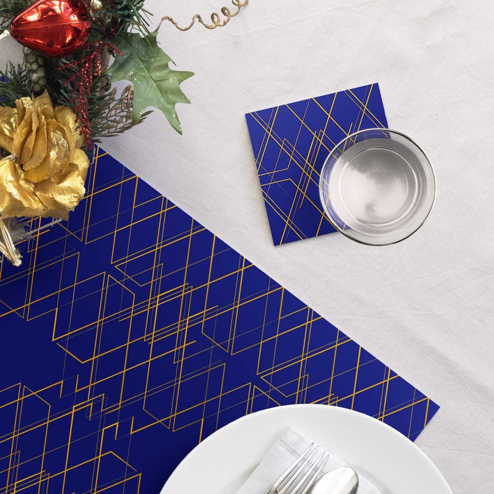 Ensemble sets de table et sous-verres Noémie