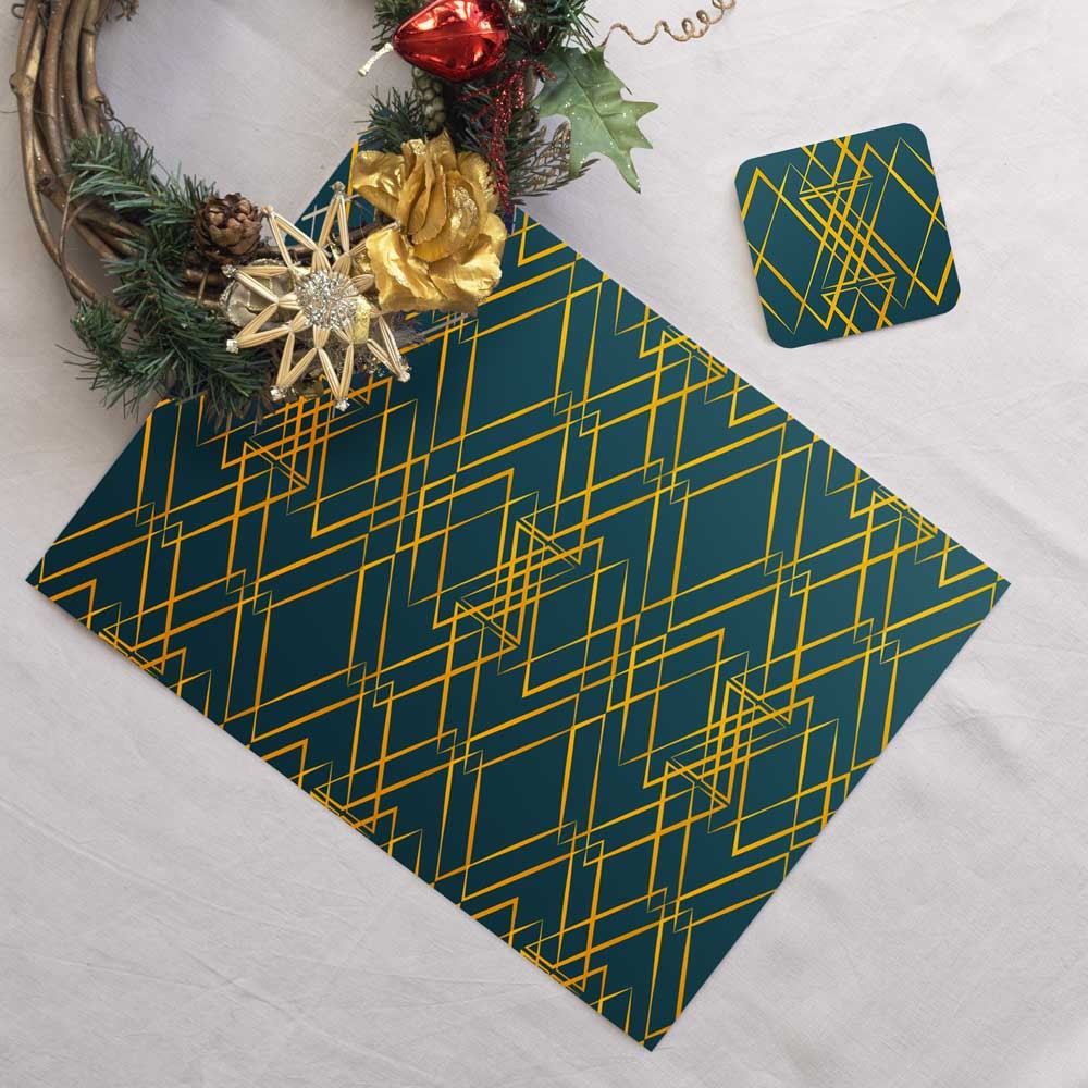 Ensemble sets de table et sous-verres Melina